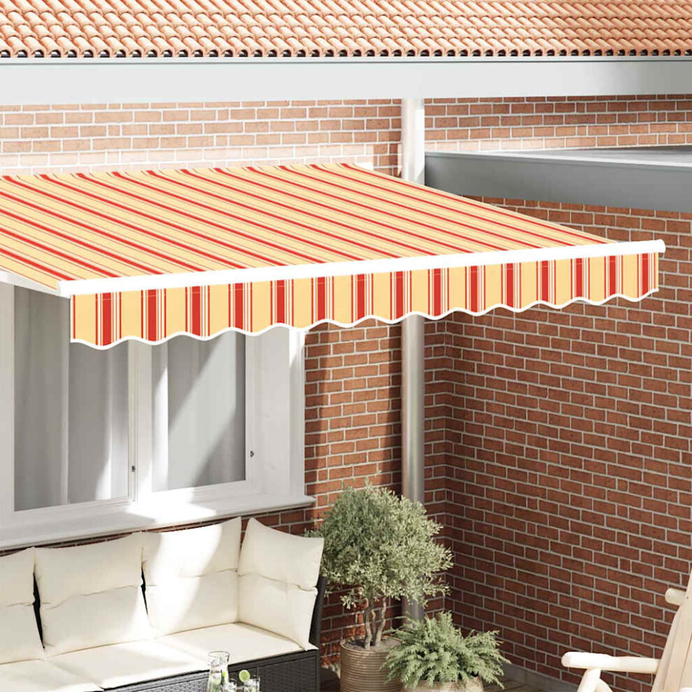 Vidaxl Awning Valance Replacement Yellow And Orange 2.5 M Polyester