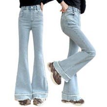 Girls Flared Jeans Soft Stretch Denim Pants Autumn Casual