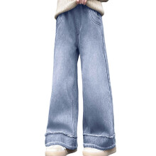 Winter Lined Jeans Teenagers Warm Thickened Casual Trousers