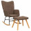 VidaXL vidaXL Schaukelsessel mit Hocker Braun Stoff 2