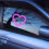 Solar LED Car Ambient Light Heart-Shaped Triangle Red 2pcs 2