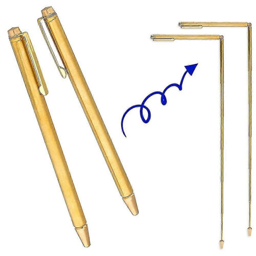 2pcs Retractable Dowsing Rods Portable Pen-S-L Divining Tools 1