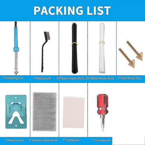 80W Plastic Welding Kit Car Bumper Repair Tool with 2 Soldering Tips 2