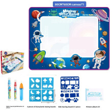 (Space Star)Aquarelle Magique Toile Jouet Réutilisable Avec Grande Surface Pour La Créativité Artistique Et L'Apprentissage Fun