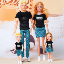 (Style O)4 peças bonecas 30 cm personagens da família usando sapatos com acessórios de moda para brincar
