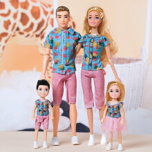 (Style Q)4 peças bonecas 30 cm personagens da família usando sapatos com acessórios de moda para brincar