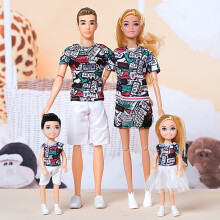 (Style H)4 peças bonecas 30 cm personagens da família usando sapatos com acessórios de moda para brincar