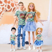(Style N)4 peças bonecas 30 cm personagens da família usando sapatos com acessórios de moda para brincar