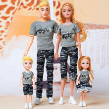 (Style K)4 peças bonecas 30 cm personagens da família usando sapatos com acessórios de moda para brincar