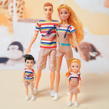 (Style I)4 peças bonecas 30 cm personagens da família usando sapatos com acessórios de moda para brincar