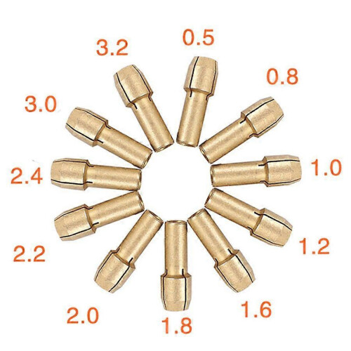 Precision Brass Drill Chuck Kit 0.5-3.2mm for Rotary Tools 2 Sets 1