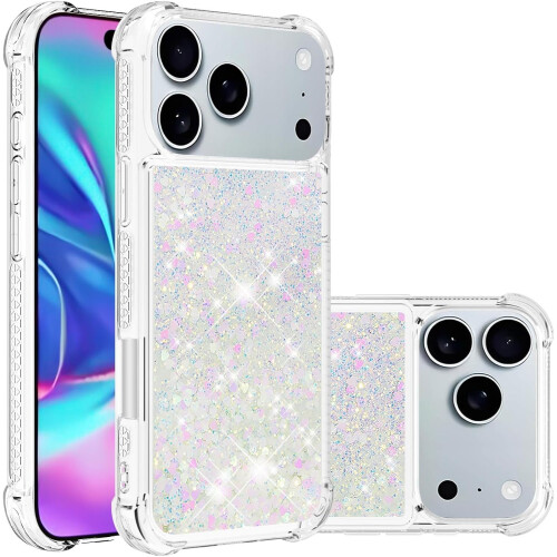 Glitter TPU Case for iPhone 17 Pro Max – Clear Sparkly