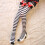 Women's Stripe Knee Socks with Strawberry Bow Pattern, Soft 4