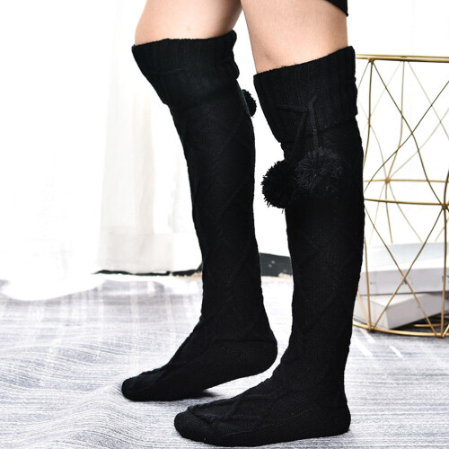 Knitted Wool Socks Over-Knee Long Tube Breathable 2