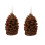 Flameless LED Pinecone Candle Real Wax Look Unscented 2