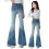 Vintage Flared Denim Jeans for Women - Stretch Bootcut, 1