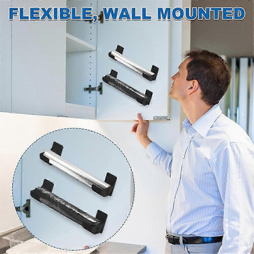 4 Pack Trash Bag Dispenser Holder Roll Mount Garbage Bag Organizer for Kitchen 2