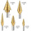 Iave 5pcs Titanium Step Drill Set with Auto Center Dual Cutting 3