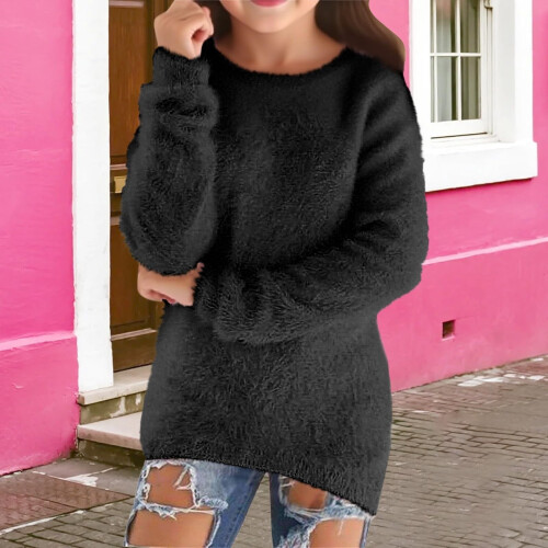 Girls Sweater Casual Lightweight Long Sleeve Pullover 1