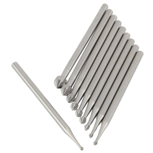 Cylinder Stone Setting Burrs 10Pcs 3/32In Shank for Jewelry 2