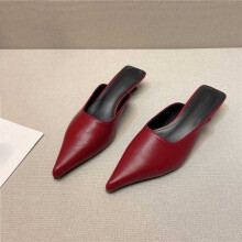 Pointed Toe Slippers Casual Half Slide High Heel Sandals