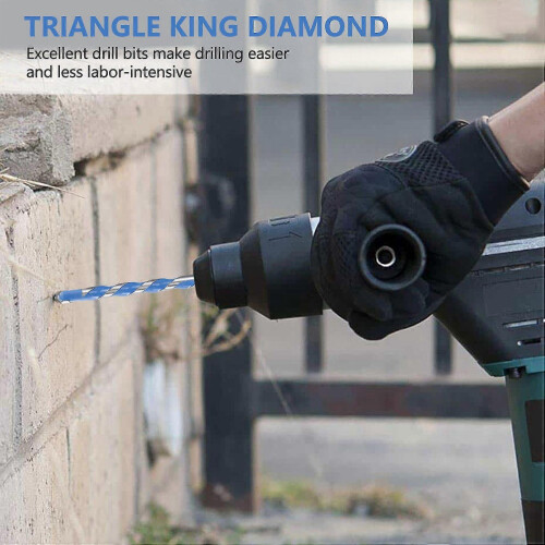 12 Pcs Carbide Masonry Drill Set 3-12mm for Brick Concrete Cement Walls EU 1