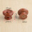 Wooden Cabinet Knobs Beech Round Handles Dark Brown 6 Pcs 2