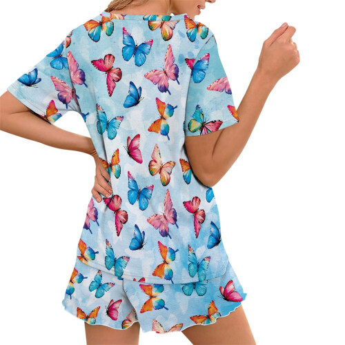 Butterfly Women's Pajama Set XL Soft Lightweight Short 1