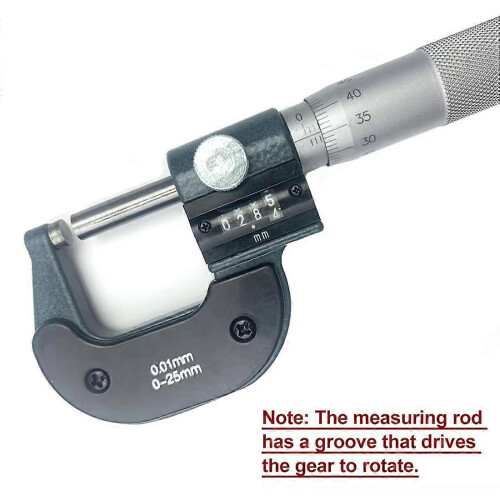 Digital Outside Micrometer with Counter Read 0-25mm 0.01mm Thickness Gauge Tool 2