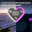 Solar LED Car Ambient Light Heart-Shaped Triangle Red 2pcs 5