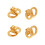 Earring Clip Backs Secure 8-Shape for Heavy Hoops Gold 1