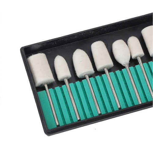 High Performance Wool Polishing Bits 12Pcs for Metal Glass Ceramic 2