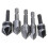 5pcs HSS 5-Flute Chamfer Countersink Drill Bit Set for Woodworking & Metalworking 5