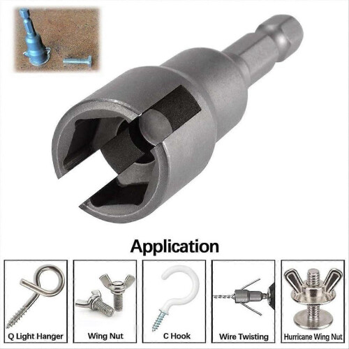 Power Wing Nut Driver Bit Set with Deep Socket and Drill Bit for Slot Wing Nuts 2