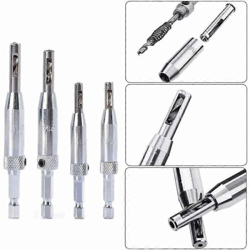 Self Centering Hinge Drill Bits 5/64 7/64 9/64 11/64 Hex Wrench Woodworking Door Hinge 2