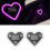 Solar LED Car Ambient Light Heart-Shaped Triangle Ice Blue 6