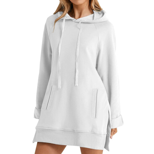 Warmy oversized hoodie dress soft pullover long sleeve