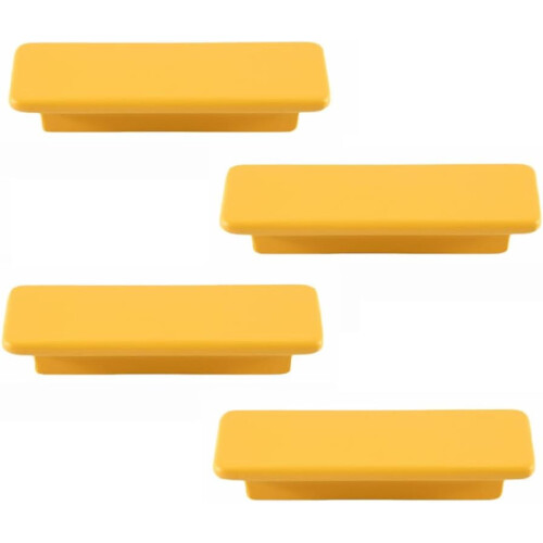 Drawer Knobs Trapezoid Wooden Yellow 64mm 4 pcs