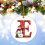 26-Letter Christmas Ornaments Red White Tree Pendant 4