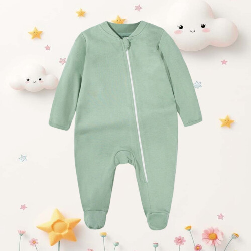 Baby Romper Soft Long Sleeve Footed Jumpsuit 1 Pack 1