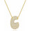 Bubble Letter Necklace 18K Gold Plated Initial Pendant 1