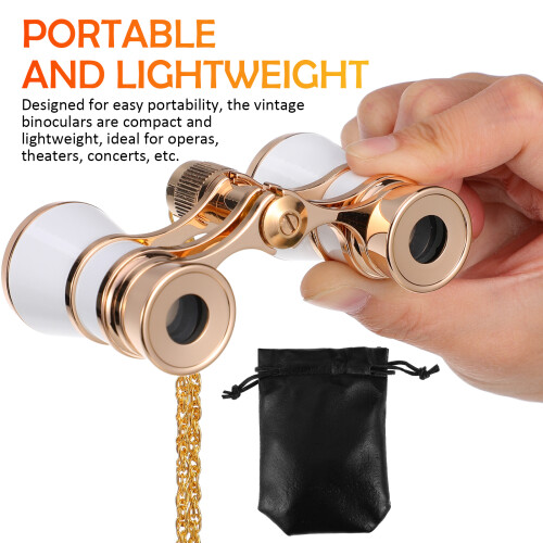 Opera Binoculars Compact Vintage Theater Glasses Set for 2