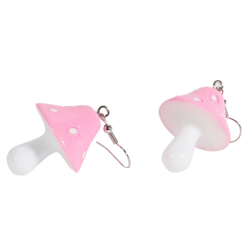 Mushroom Earrings Resin Simulation Long Pendant 1 Pair 1