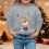 Children's Christmas Pullover Reindeer Print Round Neck 2