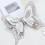 Glittered Butterfly Christmas Ornament Silver White 3D 4