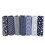 Cotton Fabric DIY Set Dark Blue 7 Pieces 25x25cm 2