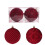 Christmas Ornament Set Burgundy Flocked 10cm 2PC 2