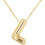Bubble Letter Necklace 18K Gold Plated Initial Pendant 1