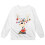 Children's Santa Pullover with Reindeer Print, Round Neck, 4