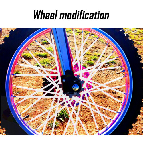 Bike Wheel Spoke Covers Reflective 72 Pack 2